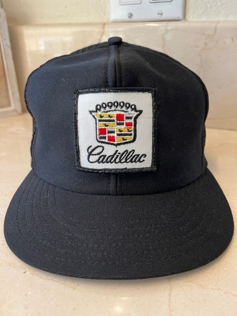 Vintage Cadillac Black Patch Snapback Hat